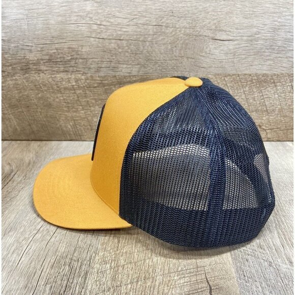 Ripcurl Hat SnapBack Mesh Adjustable High Profile Yellow Black Front Patch EUC - Picture 2 of 6